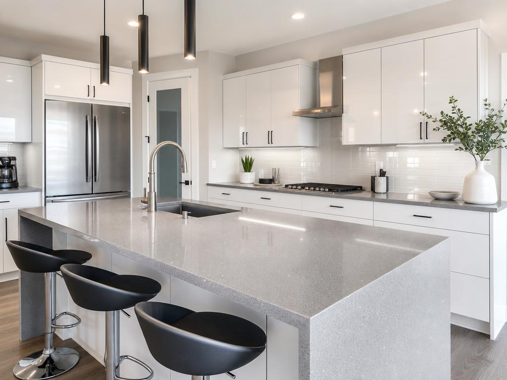 Quartz countertop surface installed by Northeast Surfaces